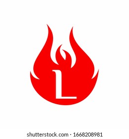 Initial L-Brief-Brandlogo-Vektorillustration-Design.