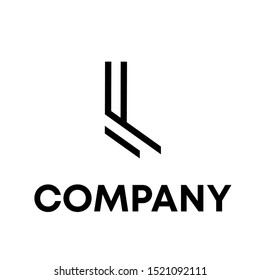 Initial L letter logo design template vector
