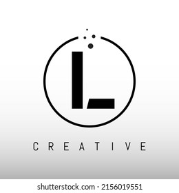 Initial-L-Letter-Logo-Design-Vektorvorlage. L Letter Design Vektor mit Punkten.