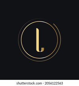 Initial L Letter Logo With Gold Color Luxury Concept. L Logo Design Modern And Premium Logo Template For Beauty, Fashion, Luxury, Spa And Cloth Brand