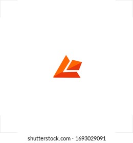 initial L letter logo triangle design