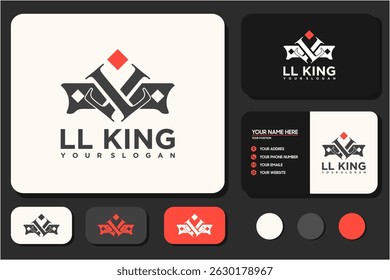 logotipo L L L inicial com conceito de coroa, referência de logotipo para sua empresa