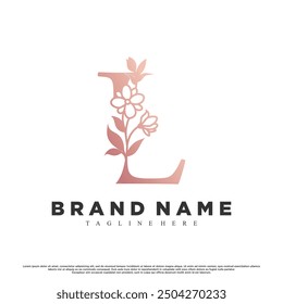 initial l logo design with creative concept 