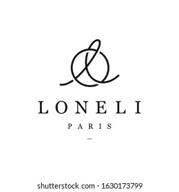 initial L logo design vector