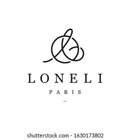 initial L logo design vector