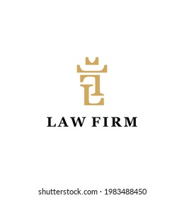 Initial L logo design vector illustration, for law firm-vector