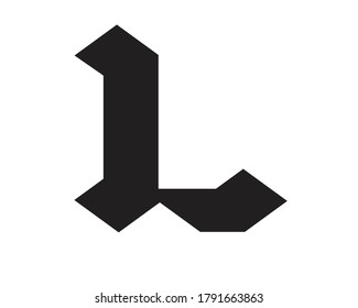 letras iniciales del logotipo l y diseños de logotipo