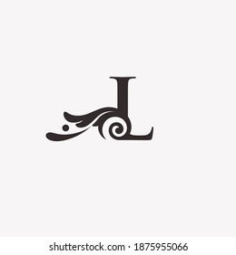 initial L logo with ornament
