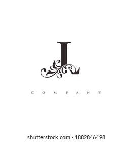logotipo L inicial con adorno
