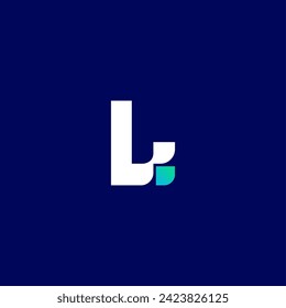 Logotipo inicial de L utilizable para el logotipo de tecnología empresarial en forma de datos. Icono de conexión de red, vector de diseño de símbolo compartido