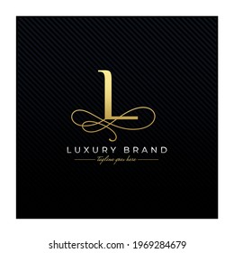 Initial L Luxury Letter Logo Design , Elegance Wedding Initial Monogram