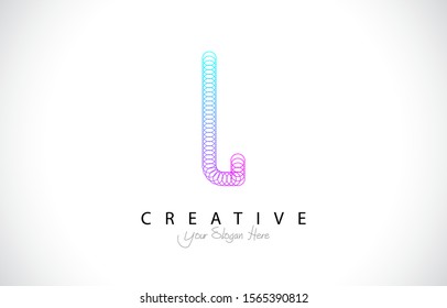 Initial L Modern Trendy Design Logo Concept. Letter L Icon Logo with circle and line style Vector Illustration.