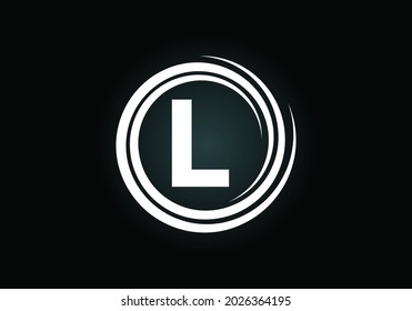 Initial L monogram alphabet in the spiral. Swirl spiral infinity logo design. Font emblem.  Modern vector logo for the business, and company identity