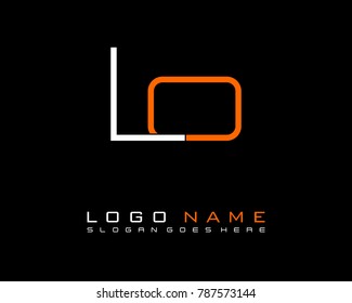 Initial L & O minimalist logo template vector