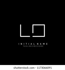 Initial L O Minimalist Modern Logo Identity Vector