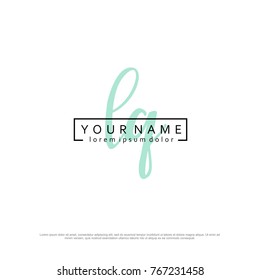 Initial L & Q elegant logo template vector