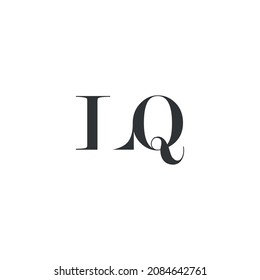 Initial L Q logo vector Typo template