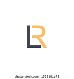 initial l r logo template, design vector