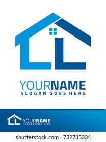 Initial L & L real estate logo template vector