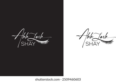 initial L script font Logo lash logo eyelash vector modern symbols makeup