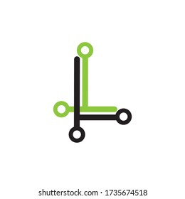 vector de ilustración inicial de la tecnología l