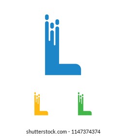 Initial L technology logo vetor