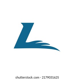 Initial L wings logo. Vector image
