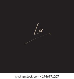 Initial la Beauty Monogramm und elegantes Logo-Design