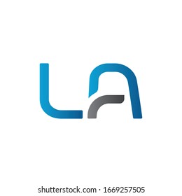 Initial LA letter Business Logo Design vector Template. Abstract Letter LA logo Design