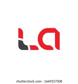 Initial LA letter Business Logo Design vector Template. Abstract Letter LA logo Design