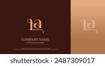 Initial LA Logo Design Vector 