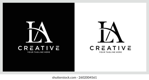 Initial LA  Logo Design Vector