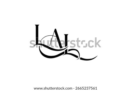 Initial LAL letter logo design. Elegant Monogram Logo Design with Decorative Elements and Typography