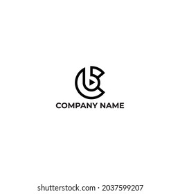 Initial latter CB and film logo design vector template. Initial Letter C and B Logo Line Linked. Flat Vector Logo Design Template Element.