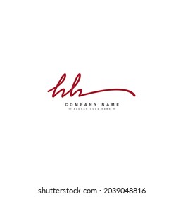 Initial Latter HH Logo - Hand Drawn Signature Style logo
