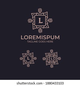 Plantilla inicial de diseño del logotipo L de última generación, Vintage. Plantilla de logotipo de lujo en vectores para restaurante, realeza, Boutique, Cafe, Hotel, Heraldic, Joyería, Moda y otras ilustraciones vectoriales