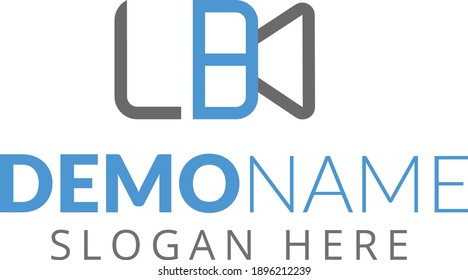 Initial latter LB and camera icon vector monogram logo design. BL ,LB ,B ,L letters abstract logo monogram