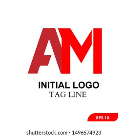 Initial latter AM logo icon