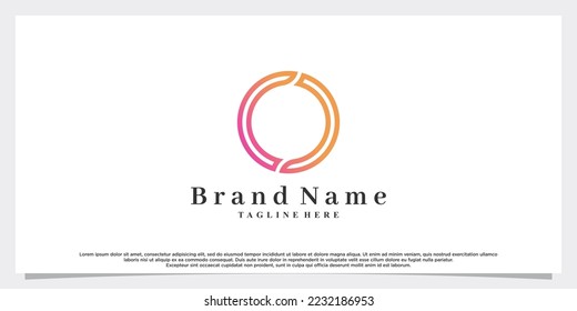 Initial latter o logo design with creative concept Premium Vector