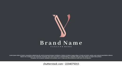 Erstere mit Logo-Design mit kreativem Konzept Premium Vector