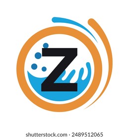Logotipo inicial de la ropa combinado con la letra Z Plantilla de Vector