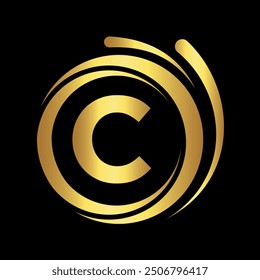 Initial laundry Logo combine with letter C vector template