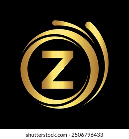 Logo de la lavandería inicial combinado con la letra Z Plantilla de Vector