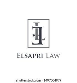 initial law firm logo design vector