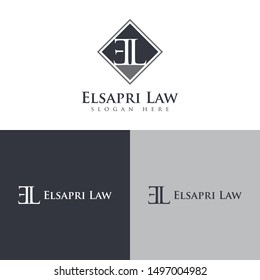 initial law firm logo design vector