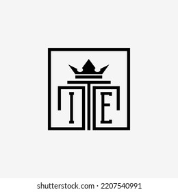 Initial IE Law Firm logo and icon design template stock vector