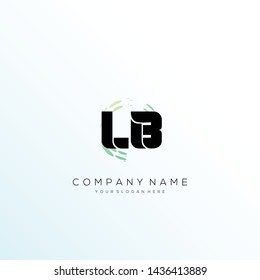 Initial LB abstract logo design vector.