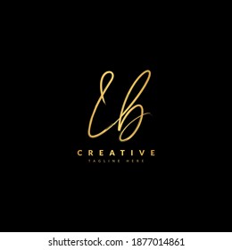 Initial LB handwritten signature logotype. Typography for company and business logo. Vector logo design.