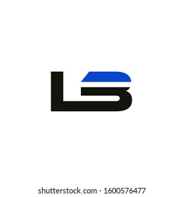 Initial LB icon design template elements for business company logo. Outstanding professional elegant trendy awesome artistic black and red color. Logotype idea vector isolated on white background.