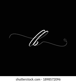 Moda comercial de escritura a mano del logotipo LB inicial